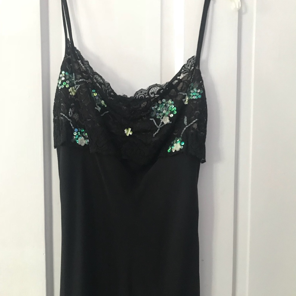 Lapis black ankle length dress